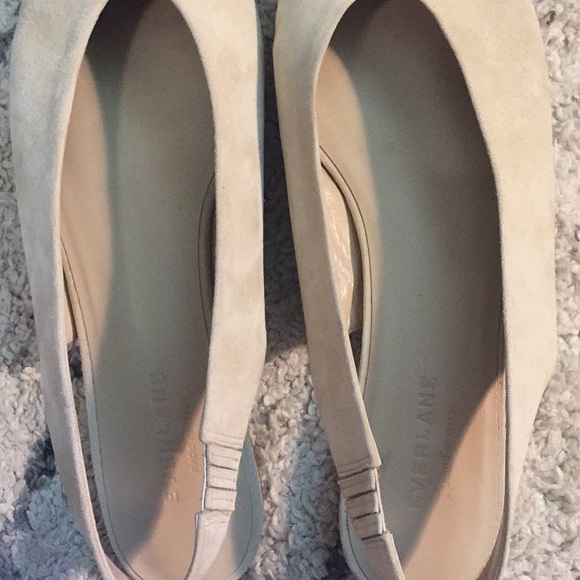 Everlane V beige suede slingback flats 10.5 - Picture 9 of 9
